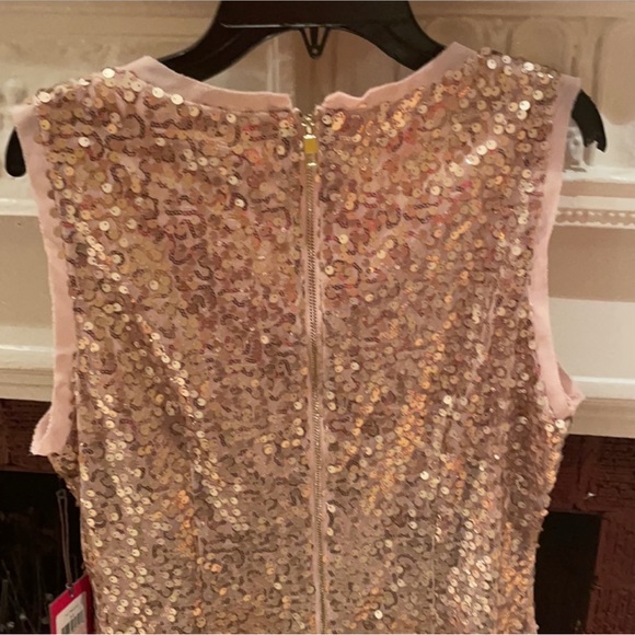 Vince Camuto | Rose Gold Sequin Mini Dress - Picture 4 of 4